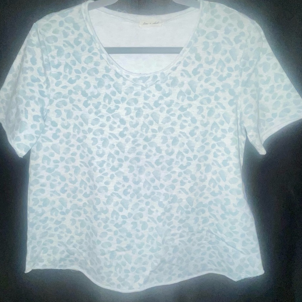 Lime & chill Leopard Print Thick Short Sleeve Tee